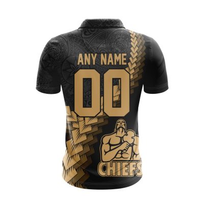 Super Rugby Gallagher Chiefs Special Black And Gold Polo Design ST2401