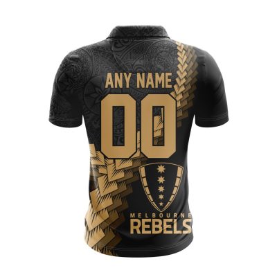 Super Rugby Melbourne Rebels Special Black And Gold Polo Design ST2401