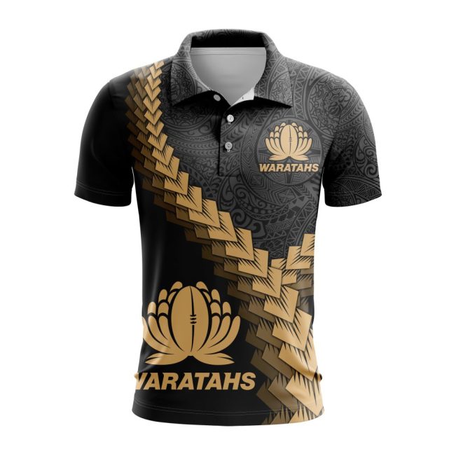 Super Rugby New South Whale Waratahs Special Black And Gold Polo Design ST2401