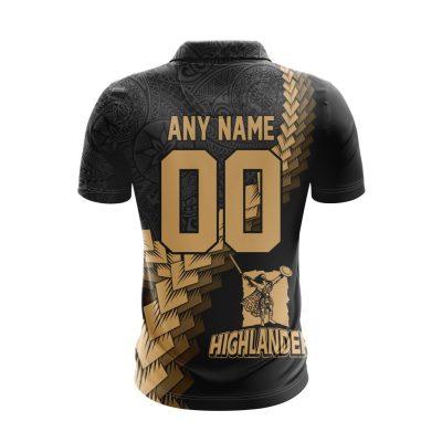 Super Rugby Speight?s Highlanders Special Black And Gold Polo Design ST2401