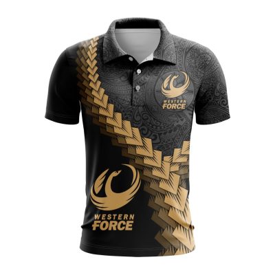 Super Rugby Wellington Hurricanes Special Black And Gold Polo Design ST2401