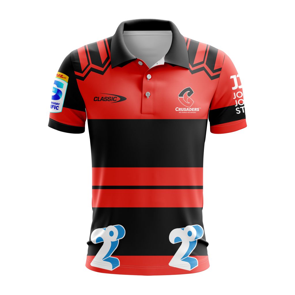 Super Rugby BNZ Crusaders Personalized 2024 Heritage Polo