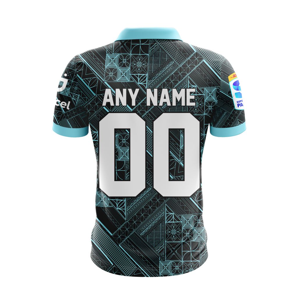 Super Rugby Moana Pasifika Personalized 2024 Heritage Polo