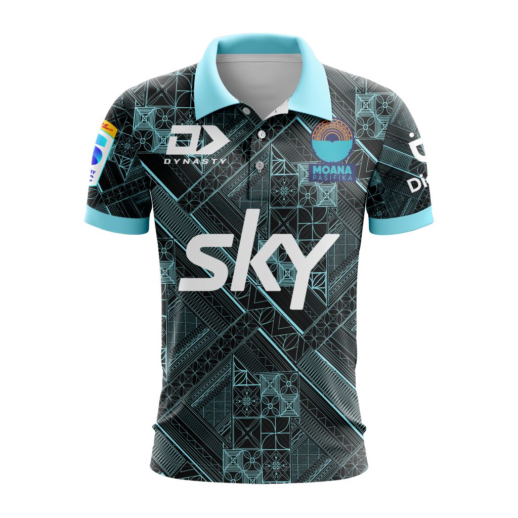 Super Rugby Moana Pasifika Personalized 2024 Heritage Polo