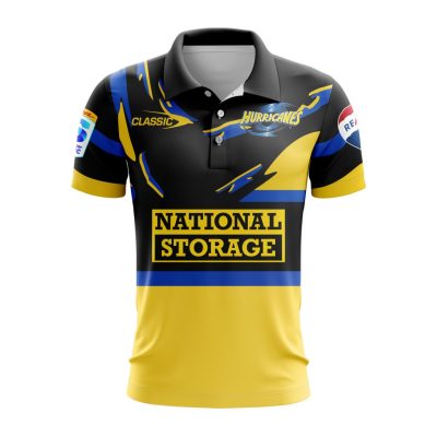 Super Rugby Wellington Huricanes Personalized 2024 Heritage Polo