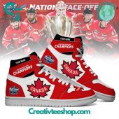 Canada Ice Hockey 4 Nation Faceoff Champions Air Jordan 1 Sneaker - demo10