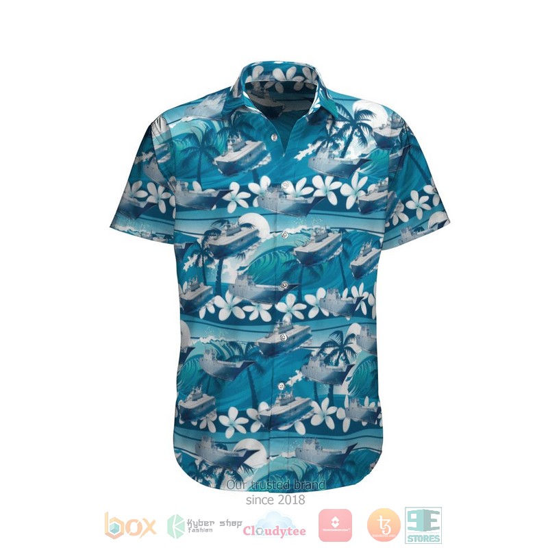 Canberra-Class Landing Helicopter Dock Royal Australian Navy Hawaiian Shirt, Shorts - Hot Sale 2025 Canberra-Class Landing Helicopter Dock Royal Australian Navy Hawaiian Shirt, Shorts - Hot Sale 2025