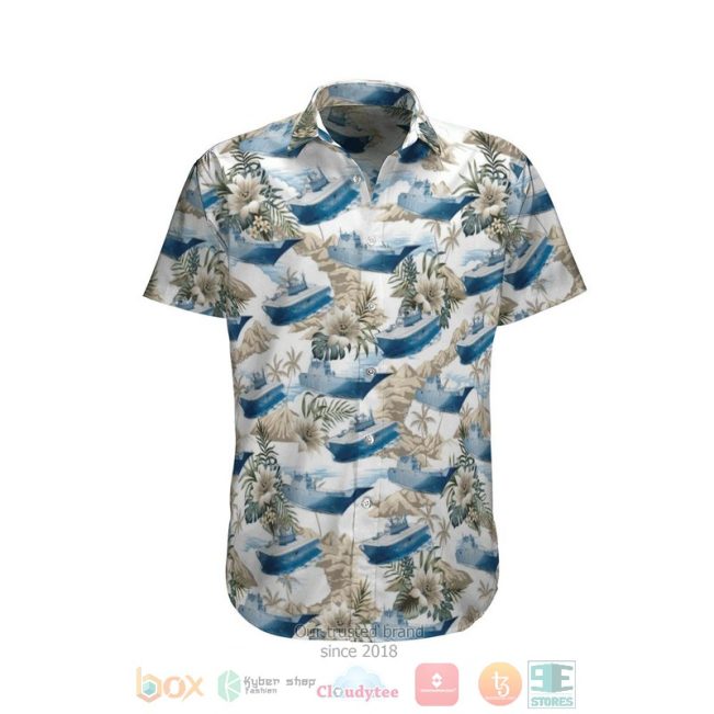 Canberra-Class Landing Helicopter Dock Royal Australian Navy White Hawaiian Shirt, Shorts - Hot Sale 2025