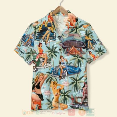 Car Pinup Girl Hawaiian Shirt, Short - Hot Sale 2025
