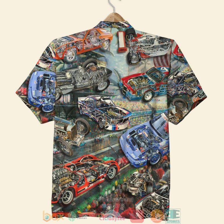 Car Racing Cutaway Race Track Background Hawaiian Shirt, Short - Hot Sale 2025