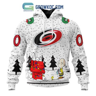 Carolina Hurricanes NHL Mix Snoopy Peanuts Christmas Personalized Hoodie T Shirt