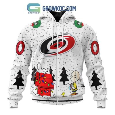 Carolina Hurricanes NHL Mix Snoopy Peanuts Christmas Personalized Hoodie T Shirt