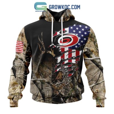 Carolina Hurricanes NHL Special Camo Realtree Hunting Personalized Hoodie T Shirt