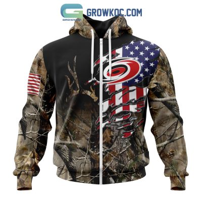 Carolina Hurricanes NHL Special Camo Realtree Hunting Personalized Hoodie T Shirt