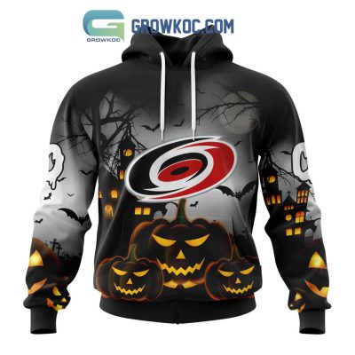Carolina Hurricanes NHL Special Pumpkin Halloween Night Hoodie T Shirt