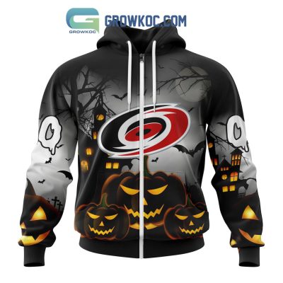 Carolina Hurricanes NHL Special Pumpkin Halloween Night Hoodie T Shirt