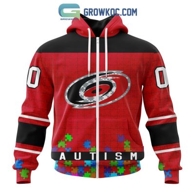 Carolina Hurricanes NHL Special Unisex Kits Hockey Fights Against Autism Hoodie T Shirt
