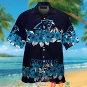 Carolina Panthers Hibicus Flower Line Hawaiian Shirt Short.jpg - demo10
