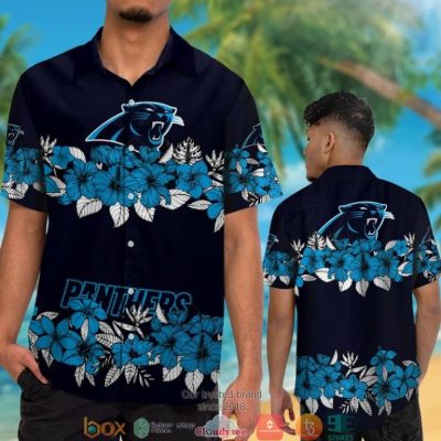 Carolina Panthers Hibicus Flower Line Hawaiian Shirt, Short - Hot Sale 2025