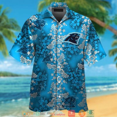 Carolina Panthers Hibiscus Flower Pattern Hawaiian Shirt, Short - Hot Sale 2025