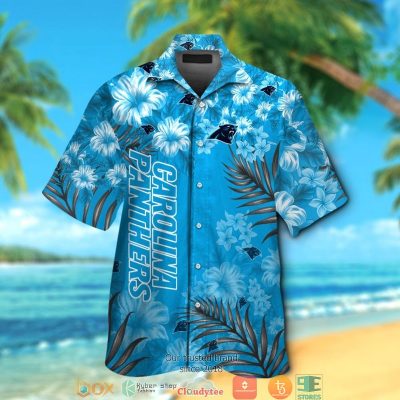 Carolina Panthers Leaf Hibiscus Hawaiian Shirt, Short - Hot Sale 2025