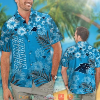 Carolina Panthers Leaf Hibiscus Hawaiian Shirt, Short - Hot Sale 2025
