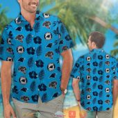 Carolina Panthers Leaf Hibiscus Pattern Hawaiian Shirt Short 1 768x768 1.jpg - demo10