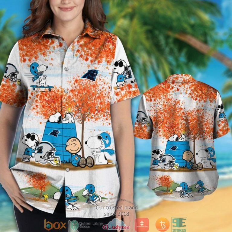Carolina Panthers Snoopy And Charlie Brown Autumn Hawaiian Shirt, Short - Hot Sale 2025 Carolina Panthers Snoopy And Charlie Brown Autumn Hawaiian Shirt, Short - Hot Sale 2025