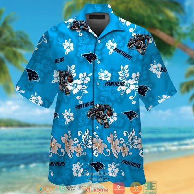Carolina Panthers White Hibiscus Hawaiian Shirt, Short - Hot Sale 2025
