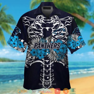 Carolina Panthers Backbone Hibiscus Hawaiian Shirt, Short - Hot Sale 2025