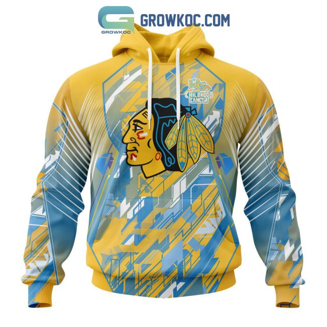 Chicago BlackHawks NHL Fearless Against Childhood Cancers Hoodie T Shirt
