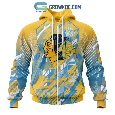 Chicago BlackHawks NHL Fearless Against Childhood Cancers Hoodie T Shirt