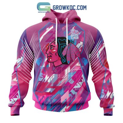 Chicago BlackHawks NHL Special Design I Pink I Can! Fearless Again Breast Cancer Hoodie T Shirt
