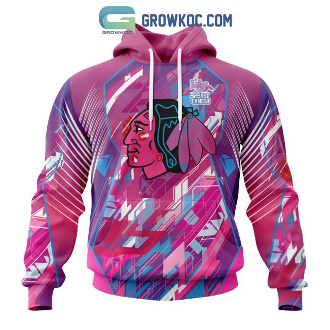 Chicago BlackHawks NHL Special Design I Pink I Can! Fearless Again Breast Cancer Hoodie T Shirt