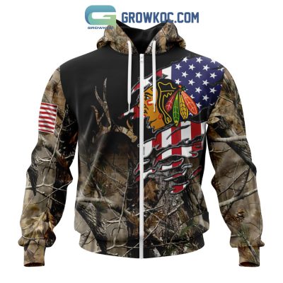 Chicago Blackhawks NHL Special Camo Realtree Hunting Personalized Hoodie T Shirt
