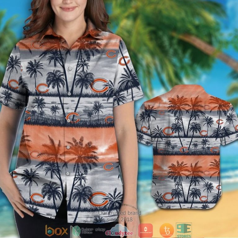 Chicago Bears Coconut Island Grey Hawaiian Shirt, Short - Hot Sale 2025