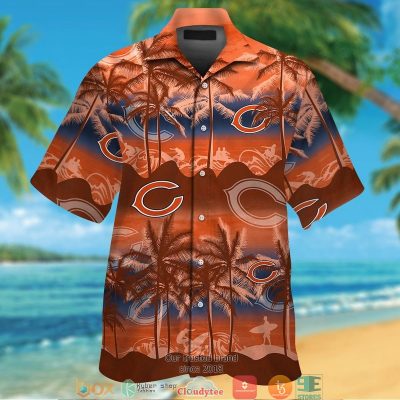 Chicago Bears Coconut Island Orange Hawaiian Shirt, Short - Hot Sale 2025
