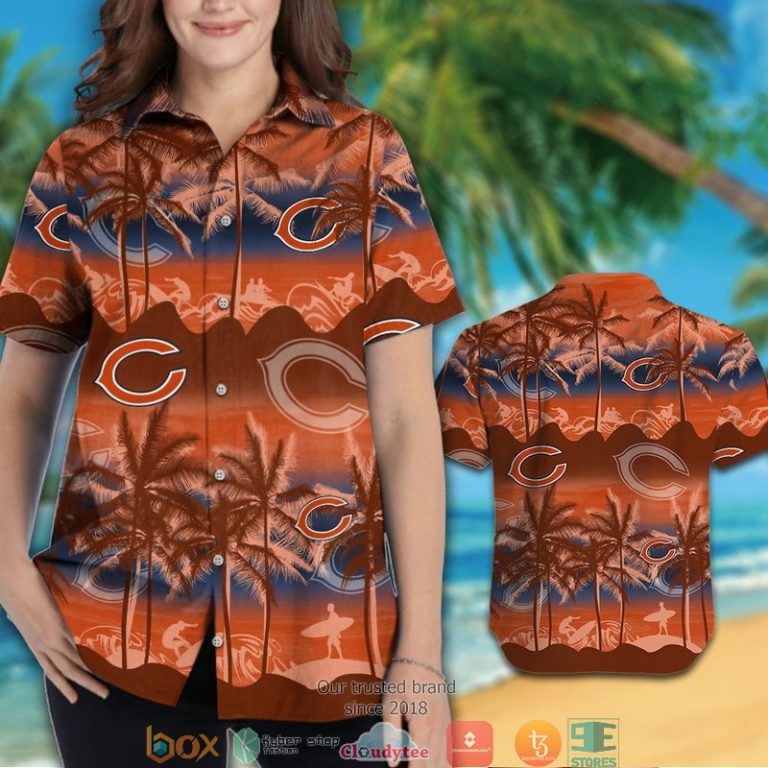 Chicago Bears Coconut Island Orange Hawaiian Shirt, Short - Hot Sale 2025