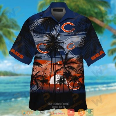 Chicago Bears Coconut Island Navy Blue Hawaiian Shirt, Short - Hot Sale 2025