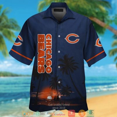 Chicago Bears Coconut Island Night Moon Hawaiian Shirt, Short - Hot Sale 2025