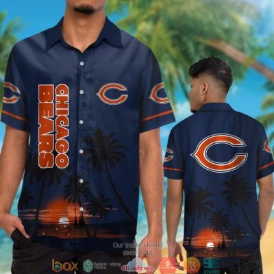 Chicago Bears Coconut Island Night Moon Hawaiian Shirt, Short - Hot Sale 2025
