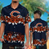 Chicago Bears Hibiscus Flower Line Hawaiian Shirt Short 1 768x768 1.jpg - demo10