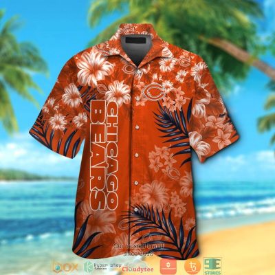 Chicago Bears Leaf Hibiscus Hawaiian Shirt, Short - Hot Sale 2025