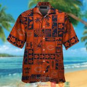 Chicago Bears Leaf Hibiscus Square Pattern Hawaiian Shirt Short.jpg - demo10