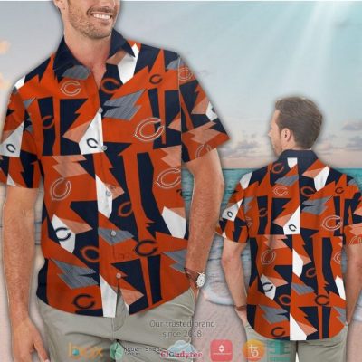 Chicago Bears Navy Orange Hawaiian Shirt, Short - Hot Sale 2025