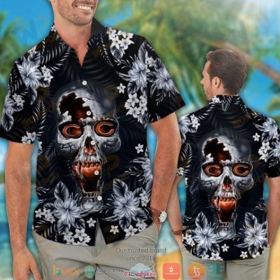Chicago Bears Skull 3D Illusion Hawaiian Shirt, Short - Hot Sale 2025