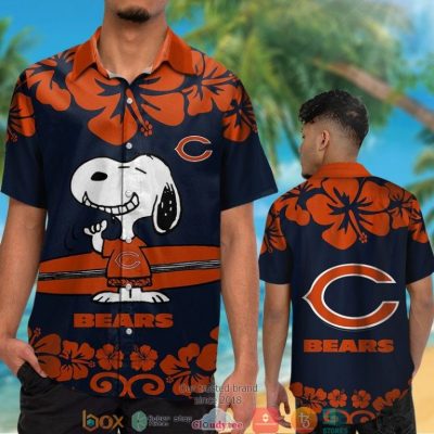 Chicago Bears Snoopy Orange Hibiscus Hawaiian Shirt, Short - Hot Sale 2025