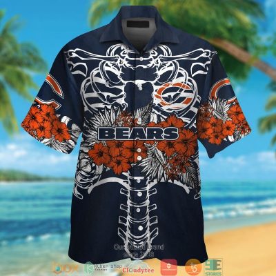 Chicago Bears Backbone Hibiscus Hawaiian Shirt, Short - Hot Sale 2025