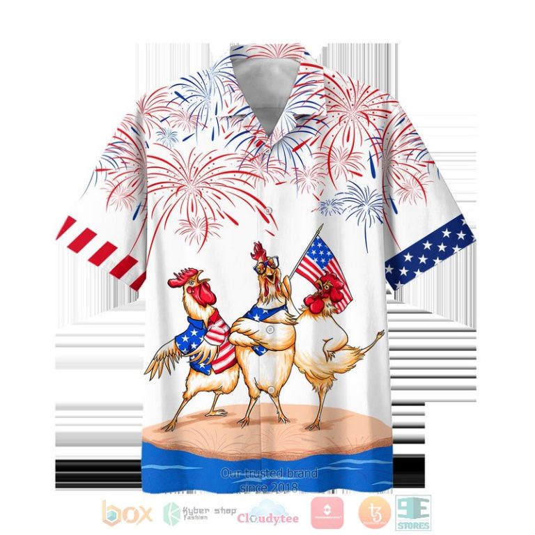 Chicken Firework Independence Day Is Coming Hawaiian Shirt, Shorts - Hot Sale 2025 Chicken Firework Independence Day Is Coming Hawaiian Shirt, Shorts - Hot Sale 2025