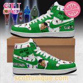 Chris Brown The 11:11 Tour Green Nike Air Jordan 1 High Top Sneaker -Soulcals.com